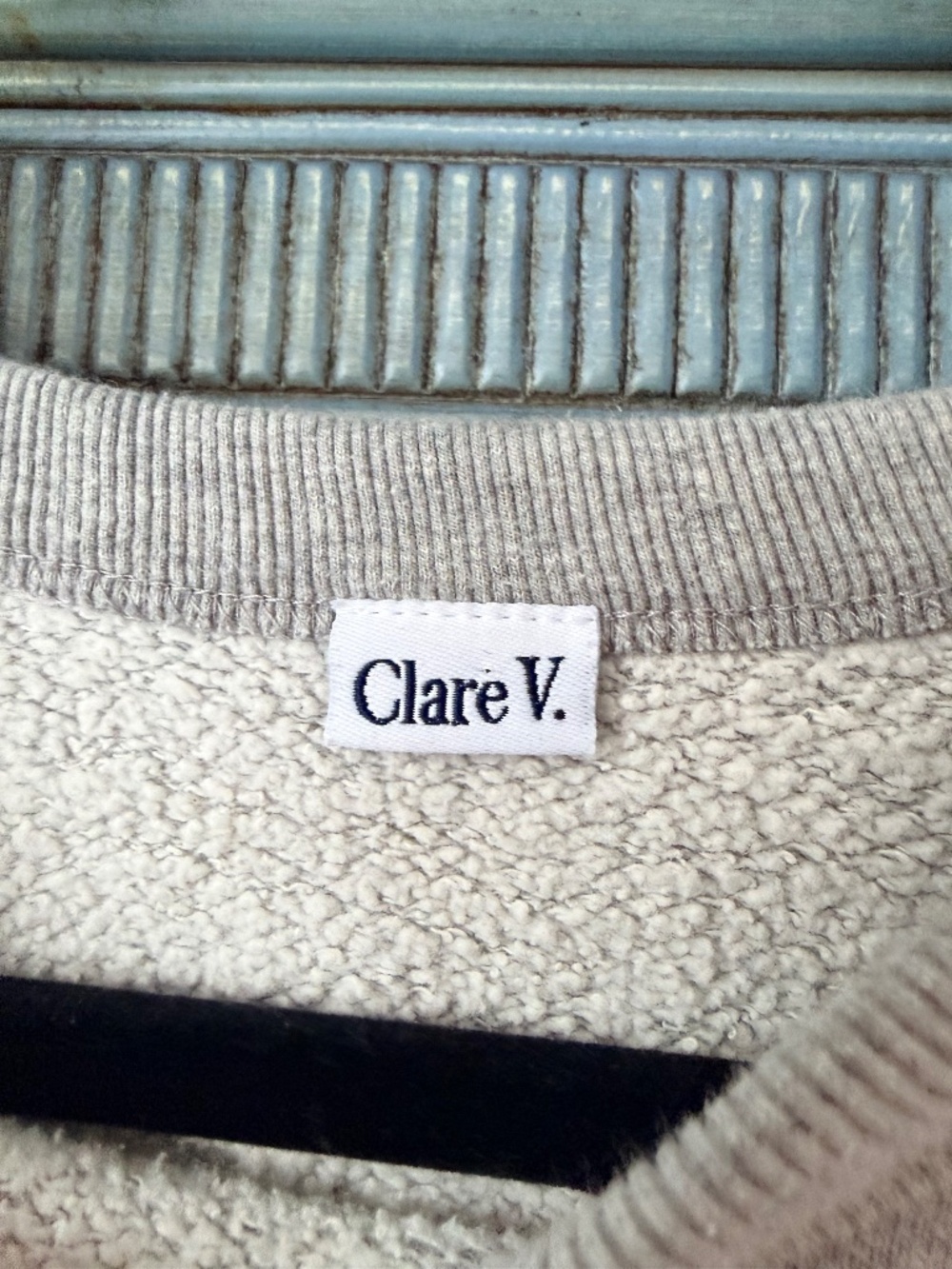 Clare V Bourgeosie Sauvage Sweatshirt in Light Gray Size M - Picture 6 of 7